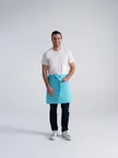 image of Chef Works F28-TUR-0 - Turquoise Waist Apron, 19"L x 27.5"W, Poly/Cotton, Unisex - 1/Case