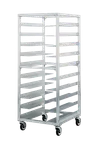 image of Doyon O1610 Mobile Aluminum Oval Tray Storage Rack, Capacity of 10 Trays