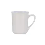 image of Libbey 114223 China Mug, 8.5 Oz (4"½ Dia. x 3¾" H) Blue Porcelain, Non‑Stackable - 1/Case