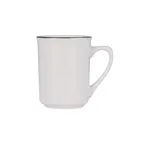 image of Libbey 114224 Porcelana Linea China Mug, 8.5 oz, 4"5 x 3"9, Black Porcelain Non‑Stackable - 1/Case