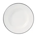 image of Libbey 114226 Porcelana Linea Pasta Bowl, 12" Dia x 1-5/8" H, 30 oz Black Porcelain Round - 12/Case