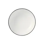 image of Libbey 114228 Nestabowl, 34 oz (1 L) Round Black Porcelain Bowl, 7" Diameter x 2‑3/8" Height – Case