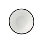 image of Libbey 114230 Porcelana Linea 7‑oz Bouillon Bowl, 2" Foot x 2‑3/8" H, Black Porcelain, Round
