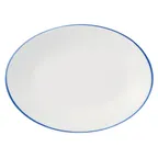 image of Libbey 114231 Oval Blue Porcelain Platter, 13½" W x 1⅜" H, Sold per Case - 1/Case