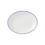 image of Libbey 114233 Rectangular China Platter, 9-3/4" x 7-1/2" x 1-1/4", Blue Porcelain - 1/Case
