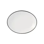 image of Libbey 114234 - Porcelana Linea Rectangular Platter, 9-3/4" x 7-1/2" x 1-1/4", Black Porcelain, 1/Case