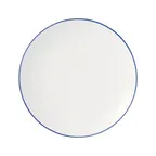 image of Libbey 114235 Coupe Plate – 10½" Dia x 1¼" H, Round Porcelain, Blue, Curved Edge, Coupe Rim - Case