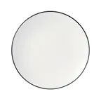 image of Libbey 114236 - 10½" Coupe Plate, Round Porcelain, Black, Curved Edge, 1¼" Height - 1/Case