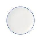 image of Libbey 114237 - Round China Plate, 8¼" Dia x 1" H, Porcelain, Blue, Coupe Rim - Case