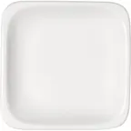 image of Libbey 611151912000000 Square China Plate, 6" x 6" Porcelain, Oven Microwave Safe - Case