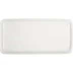 image of Libbey 611233012000000 Rectangular Platter 12" x 6", Oven/Microwave/Freezer Safe - 1/Case