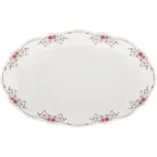 image of Libbey 645203011321044 - Oval Porcelain China Platter 12" x 7" Oven Microwave Freezer Safe - 1/Case