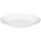 image of Libbey 645203012000000 Oval China Platter 12" x 7" Porcelain Oven/Microwave/Freezer Safe - 1/Case