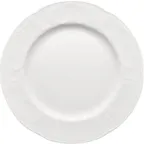 image of Libbey 657182512000000 - 9-3/4" Round Porcelain China Plate, Embossed Rim, Microwave Safe - Case