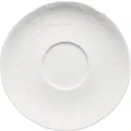 image of Libbey 657691812000000 China Saucer, 6 1/7" Dia x 0.8" H, Embossed Porcelain, Microwave Safe - Case