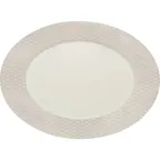 image of Libbey 669202461425247 Oval Porcelain Platter 9" x 6" Microwave Freezer Safe - 1/Case