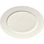 image of Libbey 669208362000000 Reflections Oval Porcelain Platter, 13" x 9-5/8", Oven Freezer/Dishwasher Safe