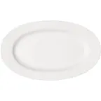 image of Libbey 670203312000000 Oval China Platter, 13" x 7-4/5" Porcelain, Microwave & Freezer Safe - Case