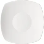 image of Libbey 671183012000000 Square Porcelain Plate 10.5" Coupe Rim, Oven/Microwave/Freezer Safe - Case