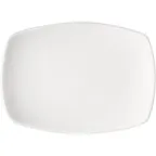 image of Libbey 671231412000000 Rectangular Coupe Porcelain Dinner Plate 5½" x 3⅞", Oven Microwave Freezer Safe - 1/Case