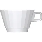 image of Libbey 676533512000000 Conical Porcelain Cup, 11.8 oz (4.2" Dia), Microwave Safe - 1/Case