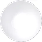image of Libbey 676611312000000 - 12.5 oz Round Porcelain Bowl, 5" Diameter, Conical, Microwave Freezer Safe, Edge