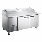 image of Black Diamond GRPZ-2D/67 Pizza Prep Table Refrigerated Counter