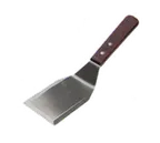 image of Adcraft KT-64 - 11" Hamburger Turner 4" x 3" Offset Blade Beveled Edge Wood Handle Stainless Steel