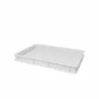 image of AMPTO VAS007W - Stackable White Pizza Dough Box, 23‑5/8" W x 15‑3/4" D x 2‑3/4" H, Made in Italy