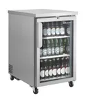 image of Blue Air BLBB23-1SG-HC Bar Cooler, 24"-1/8" Wide, Stainless Steel, Glass Door, R290, 1/4 HP, 115V