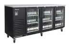 image of Blue Air BLBB90-4BG-HC Refrigerated Back Bar Cabinet