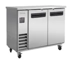 image of Blue Air BLNBB-48S-HC Bar Cooler 49" W x 24" D, Stainless Steel, Two Solid Doors, R290, 1/3 HP 115V