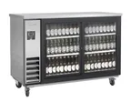 image of Blue Air BLNBB-60SG-SL-HC Back Bar Cooler, 61"" W x 22"" D, Stainless, Sliding Doors, 1/3 HP 115V
