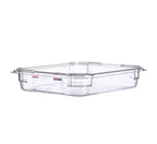 image of Carlisle 09821 Araven GN 1/2 Food Pan, 2½" Deep Polycarbonate Clear, Integrated Label