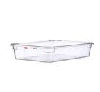 image of Carlisle 09827 Araven GN 1/1 Plastic Food Pan, 4" Deep, Clear Polycarbonate, Integrated Label