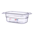 image of Carlisle 09836 - Araven GN 1/9 Plastic Food Pan, 2.5" Deep, Clear Polycarbonate, Integrated Label