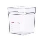 image of Carlisle 91905 Araven Clear Polycarbonate Food Storage Pan, 18 Qt Square with Integrated Label