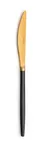 image of Amefa 1114DUB000305 Dinner Knife – 9-1/16" 13/0 Stainless Steel, Gold/Black Finish, Handle - 1 Dozen