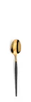 image of Amefa 1114DUB000375 Large Teaspoon 5-7/8" 18/0 Stainless Steel Gold & Satin Black Finish - 1 Dozen