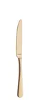 image of Amefa 1410AUB000335 Dessert Knife - 8" Satin Finish, 13/0 Stainless Steel, Austin PVD Gold - 1 Dozen