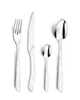 image of Amefa 2274PVBX00375 - 5" Teaspoon, 18/0 Stainless Steel, Wood-Grain ABS Handle, Dishwasher Safe