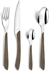 image of Amefa 2274PXBX00320 Dinner Fork – 8‑1/3" 18/0 Stainless Steel, Dark Brown ABS Handle - Case