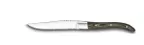 image of Amefa 2520BGB000113 Steak Knife - 8 13/16" Steel Blade, Green Pakkawood Handle - 1/Case