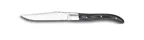 image of Amefa 2520GZB000113 - Royal Steak Knife, 8 13/16" Stainless Steel Serrated Blade, Silver Gray Pakkawood Handle, Restaurant Grade Professional - 1/Case