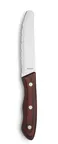 image of Amefa 491715B000624 Steak Knife, 9-11/16" Round Tip, 18/10 Stainless Steel Blade, Pakkawood Handle
