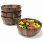 image of Frieling 6056 - Tulip Acacia Wood Bowl 6.5" x 2.5" Food-Safe Water-Resistant - 4/Case