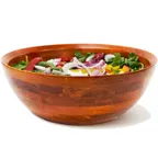 image of Frieling 6061 - 14" Salad Serving Bowl, Cherry Stained Rubberwood, Water‑Resistant Finish - 6/Case