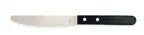image of Amefa 700000B000607 Steak Knife, 8"5/16 Tip, 18/10 Blade, Black POM Handle, 0.15 lb - 1 Dozen