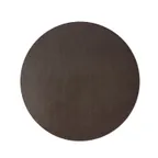 image of Davanti Frieling 80002 - Round 15" Vinyl Placemat, Dark Brown, Antimicrobial, Anti‑Slip, Dishwasher