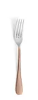image of Amefa 8051LEB000340 Dessert Fork – 7¼" Half PVD Copper Finish, 18/10 Stainless Steel - 1 Dozen
